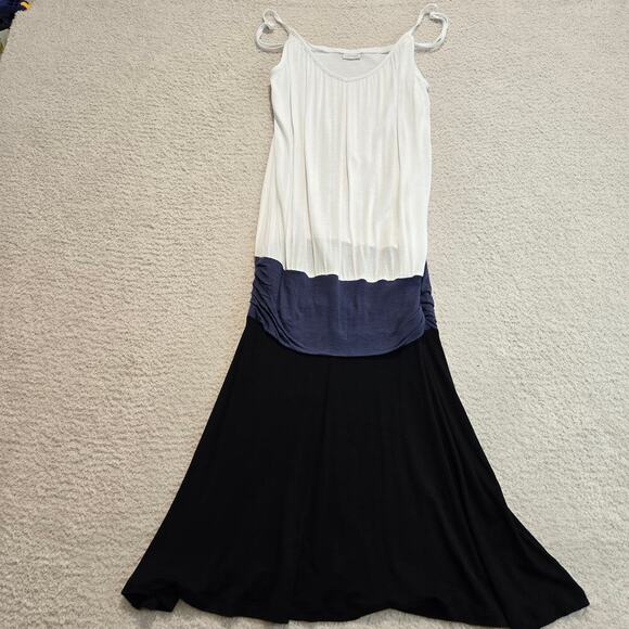 Lascana Strappy Tank Dress Women's Size 4 Drop waist Colorblock Stretchy - Picture 1 of 11